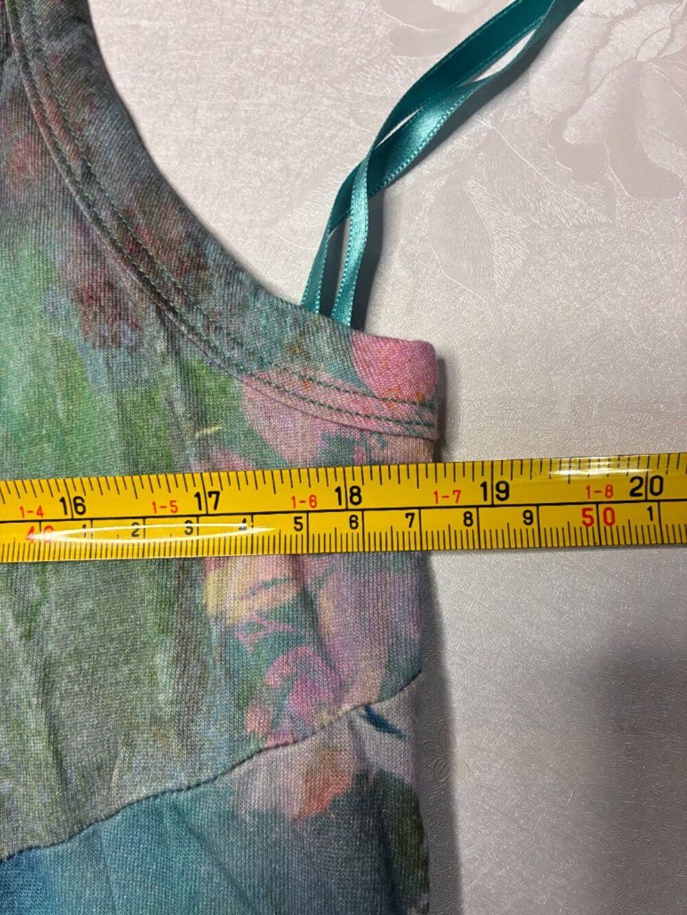 Soft Surroundings Dress Large Petite Multicolor Watercolor Floral Tank Maxi - Picture 5 of 6